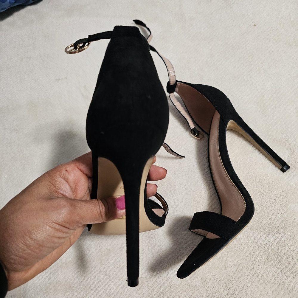 Fashion Nova Black Ankle Strap Heels - Picture 4 of 6